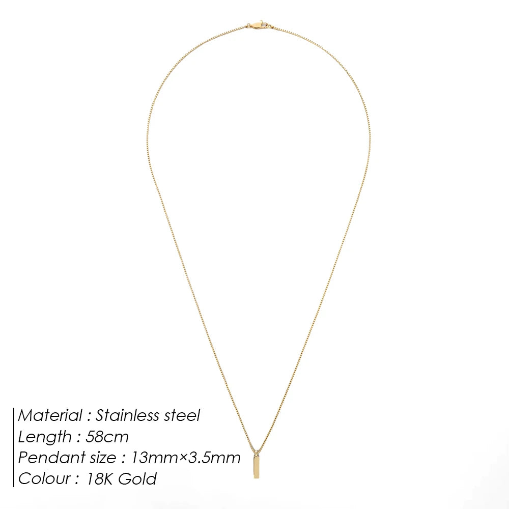 Colier cu pandantiv pentru bărbați eManco, cu design de claviculă