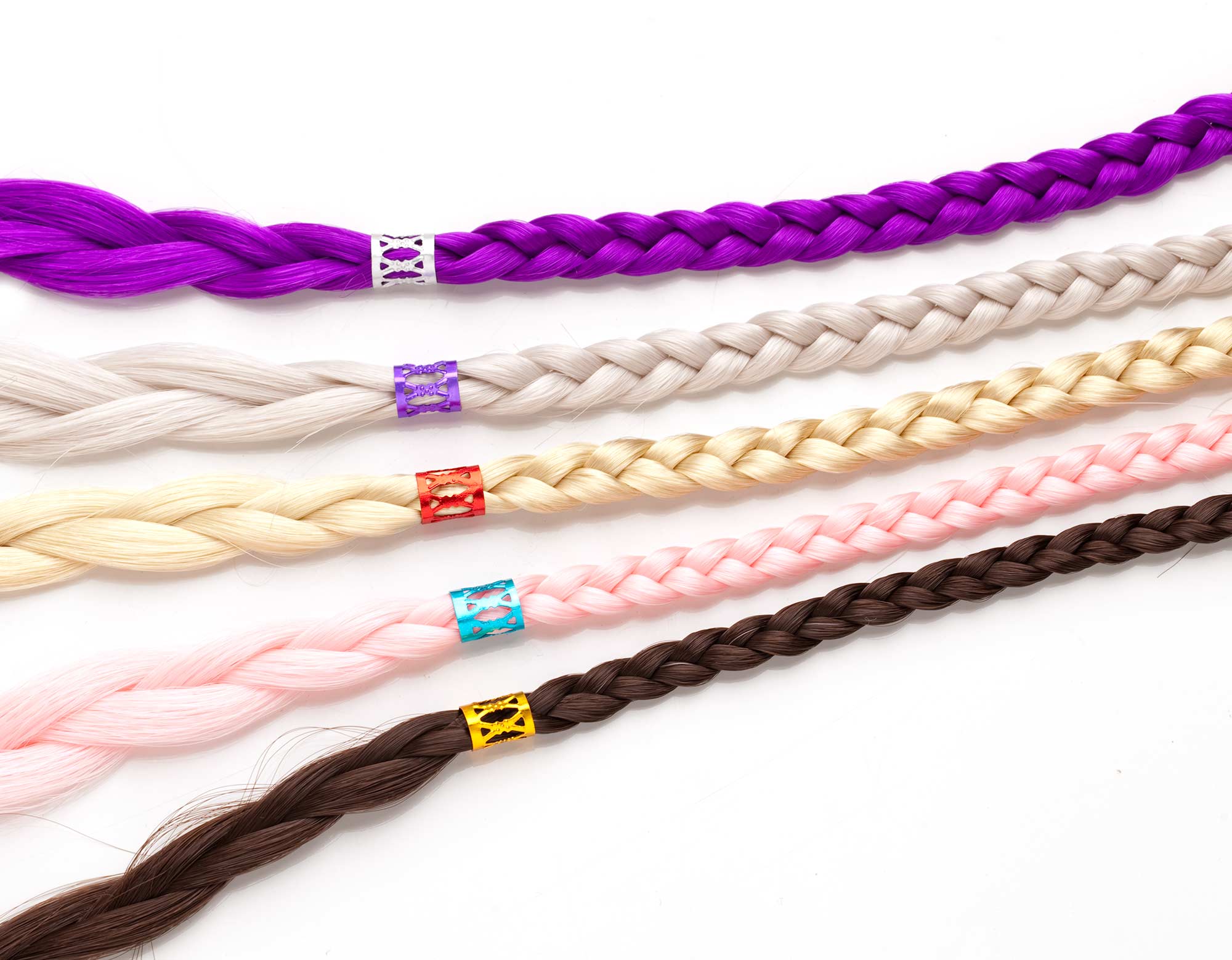 Mărgele de păr albastre AFROline