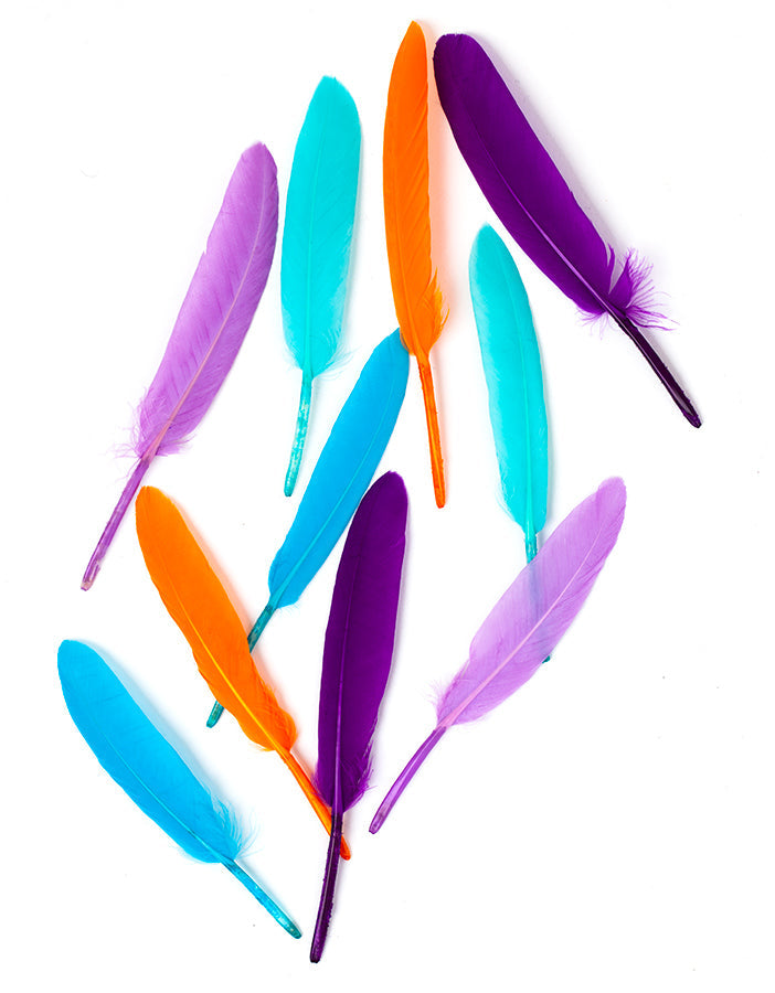 Produs pentru păr ornament de păr cu pene colorate portocaliu AFROline (1 buc.)