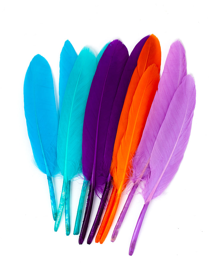 Produs pentru păr ornament de păr cu pene colorate portocaliu AFROline (1 buc.)